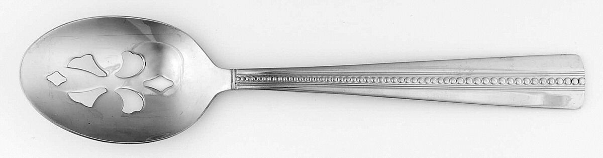 Strand (Stainless) Pierced Tablespoon (Serving Spoon) by Pfaltzgraff-1