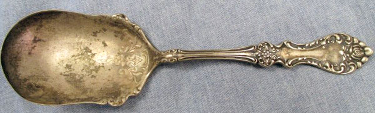 Rose (Silverplate, 1905) Solid Cheese Scoop by Sears Roebuck-1