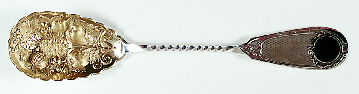 PKD1 (STERLING) Large Solid Berry/Casserole Spoon by Peter L. Krider-1