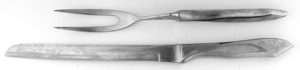 PTC6 (STAINLESS) Large 2-Piece Roast Carving Set w/Stainless Blade by Present-1