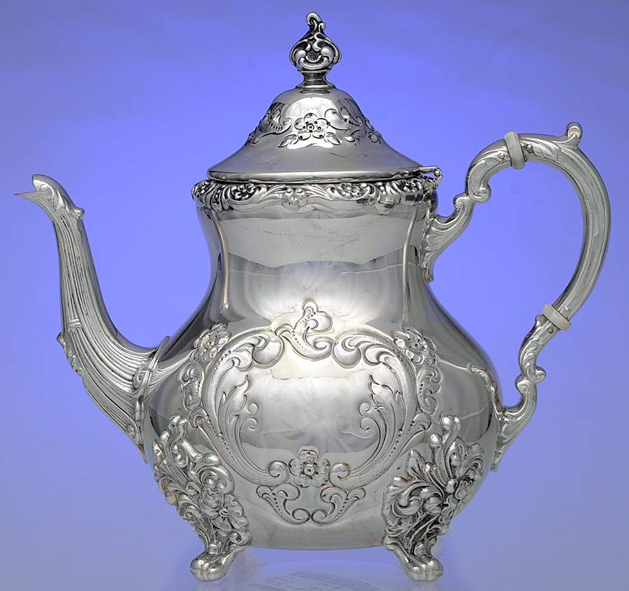 Old English (Sterling, Hollowware) Teapot by Poole Silver -1