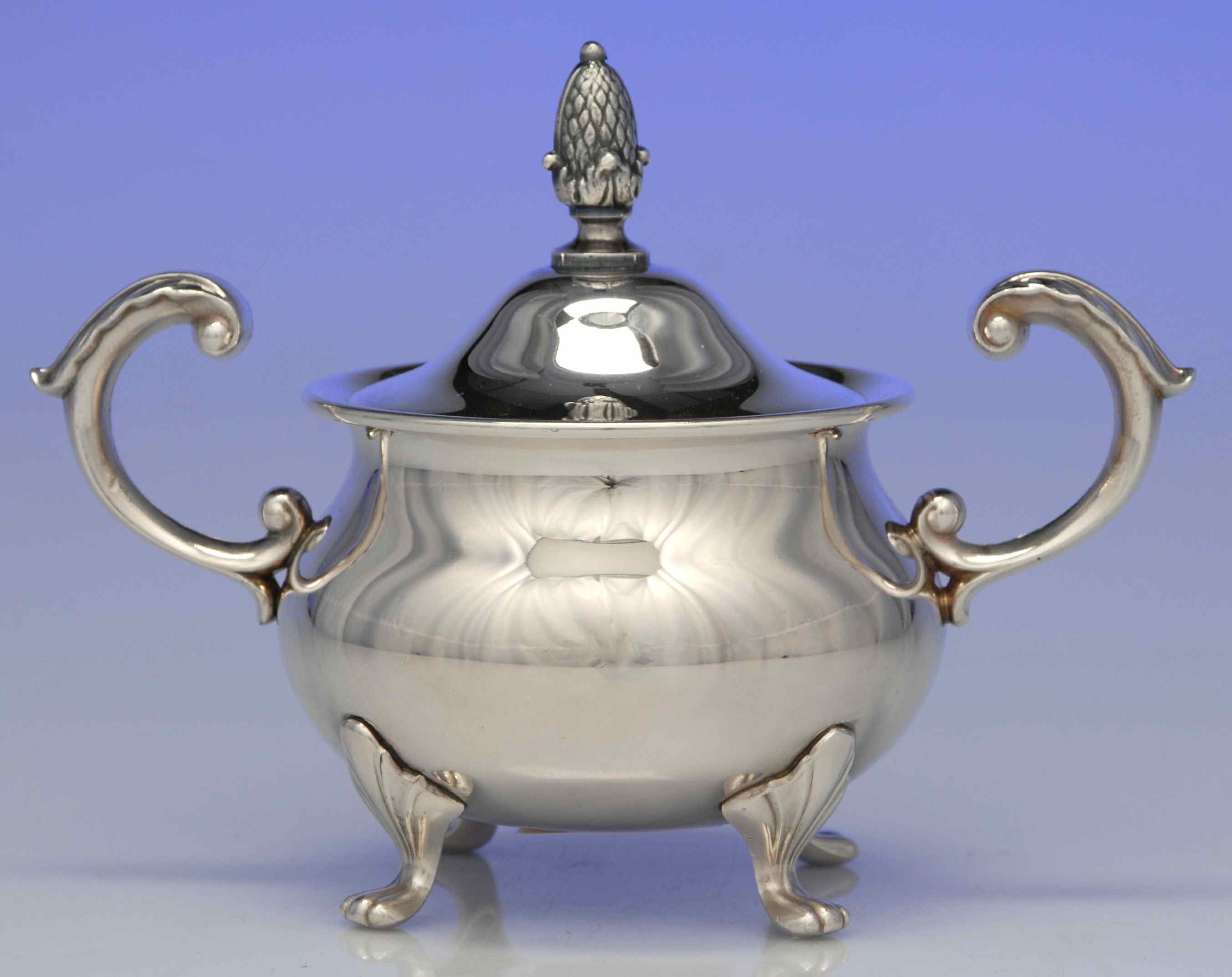 110 (Silverplate, Hollowware) Sugar Bowl & Lid by Poole Silver -1