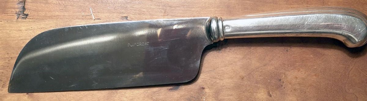 Mazarin (STERLING) Large Ice Cream Slicer with Stainless Blade by Puiforcat-1