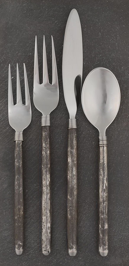 Masai (Stainless) 4 Piece Place Setting by Pottery Barn-1