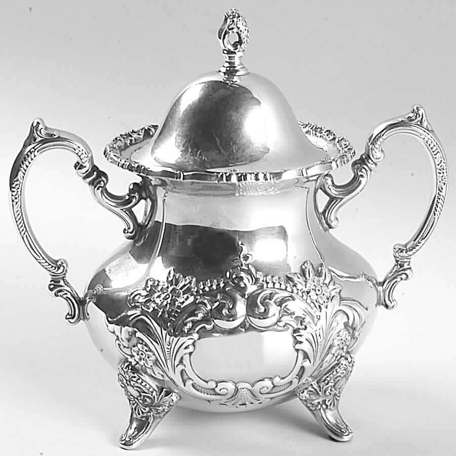 Crest of Windsor (Sterling, Hollowware) Sugar Bowl & Lid by Poole Silver -1