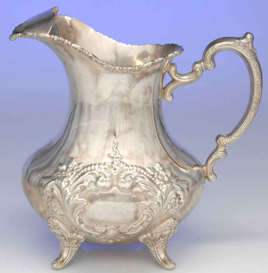 Crest of Windsor (Sterling, Hollowware) Sterling Water Pitcher by Poole Silver -1
