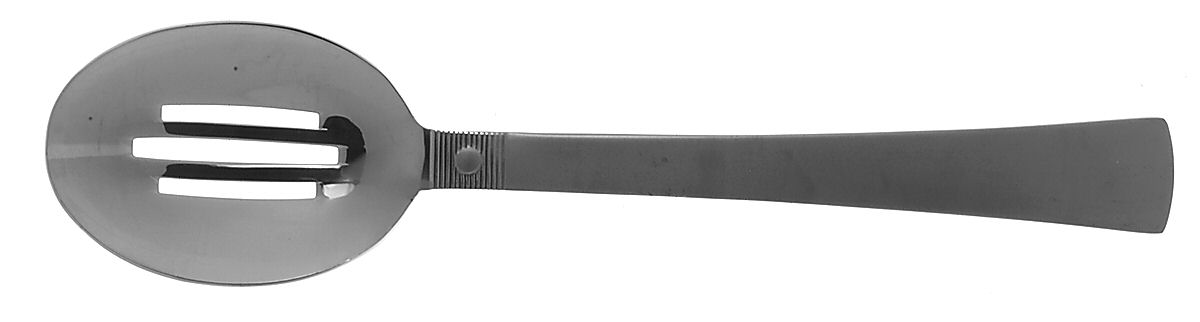 Satin Spencer (Stainless) Pierced Solid Serving Spoon by Pfaltzgraff-1