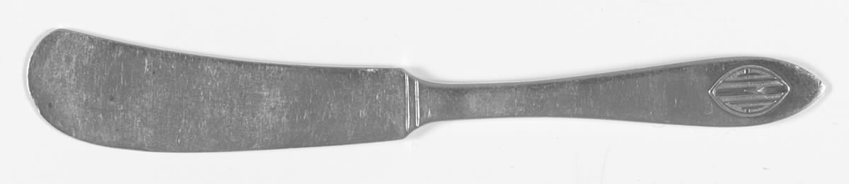 Pbs4 (Sterling) Flat Handle Butter Spreader by Porter Blanchard-1