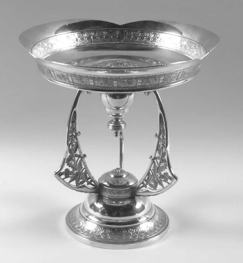 2252 (Silverplate, Hollowware) Silverplate Fruit Stand Centerpiece by Pairpoint Mfg Co-1