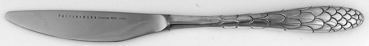 Fishscale (Silverplate) Modern Solid Knife by Pottery Barn-1