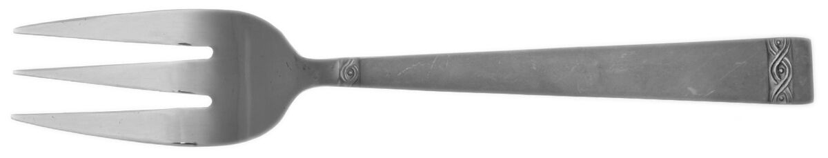 Danielle Sand (Stainless, 18-8) Small Solid Cold Meat Serving Fork by Pfaltzgraff-1