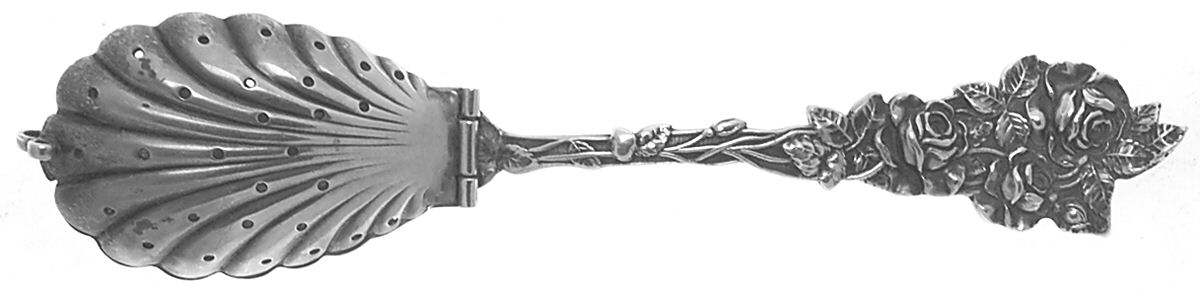 Jack Rose (Sterling, 1908) Solid Individual Tea Ball Spoon by Paye & Baker Mfg Co-1
