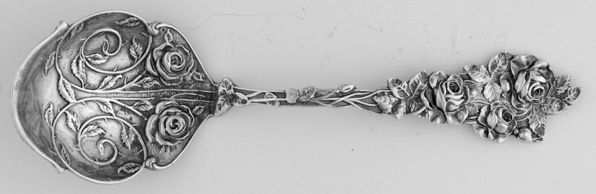 Jack Rose (Sterling, 1908) Sugar Spoon by Paye & Baker Mfg Co-1