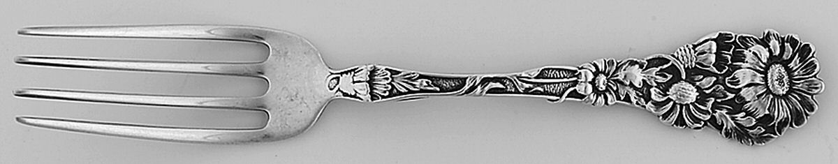 Daisy (Sterling, 1908) Pastry Fork by Paye & Baker Mfg Co-1
