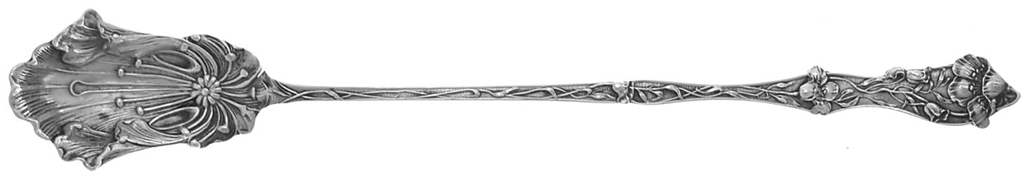 Poppy (Sterling, 1908) Large Horseradish Serving Spoon by Paye & Baker Mfg Co-1