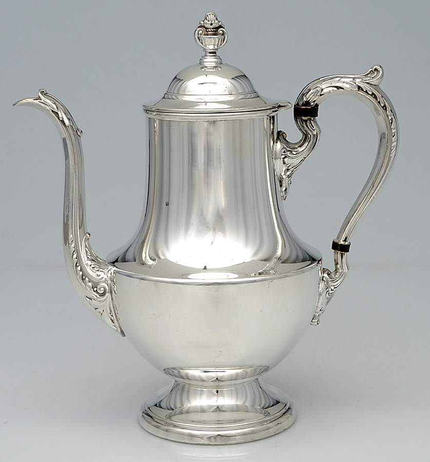 1030 (Silverplate, Hollowware) Silverplate Coffee Pot by Poole Silver -1