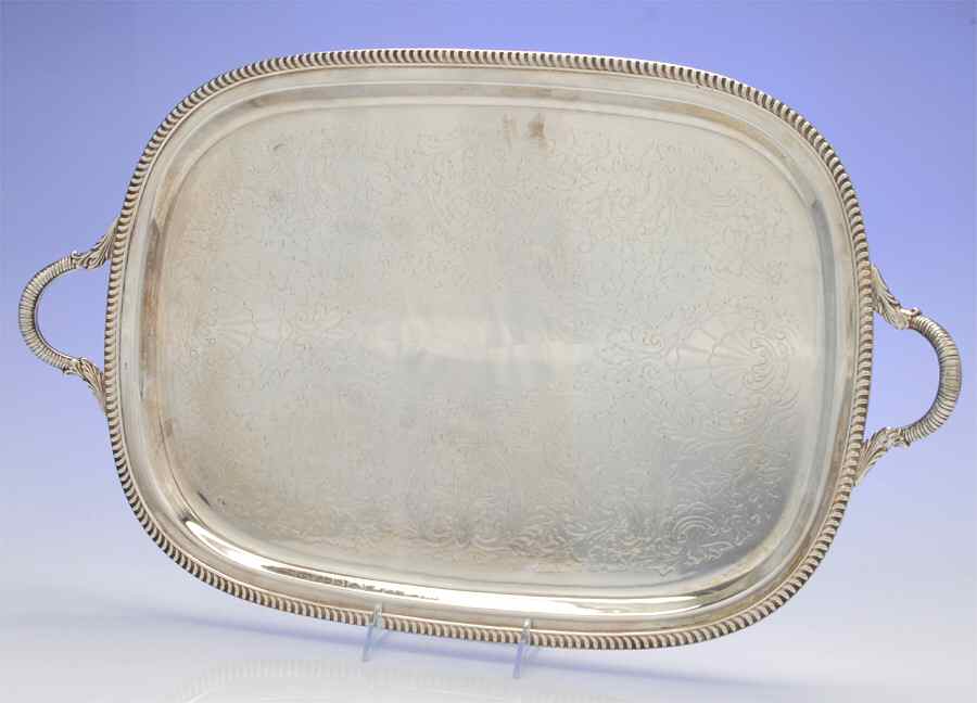 3212 (Silverplate, Hollowware) Silverplate Waiter Tray by Poole Silver -1