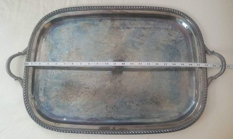 3212 (Silverplate, Hollowware) Large Silverplate Waiter Tray by Poole Silver -1