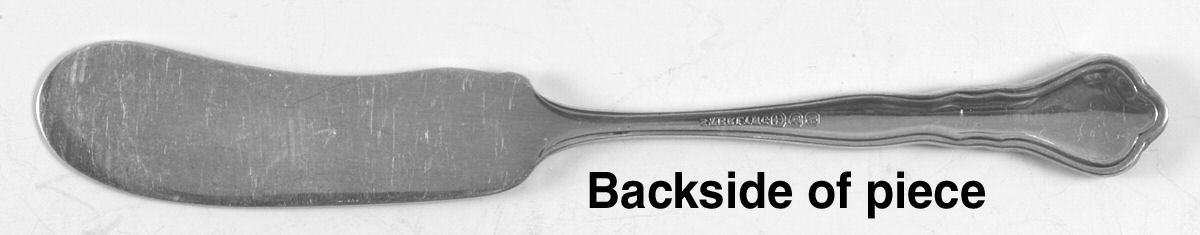 Chippendale (Sterling) Flat Handle Butter Spreader by P W Ellis & Co-1