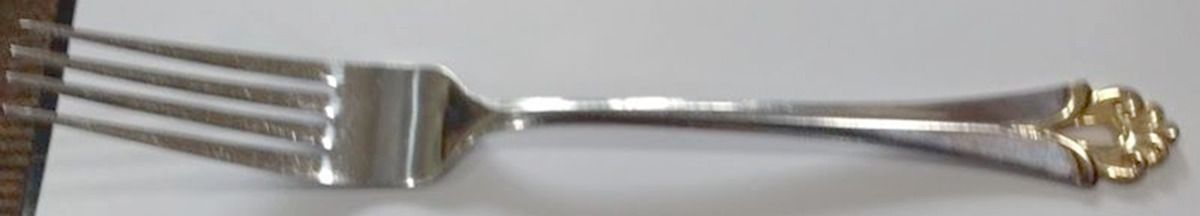 Lorraine (Stainless, Gold Accent) Fork by Pfaltzgraff-1