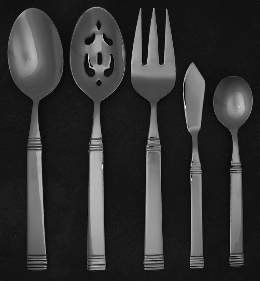 Nicole Mirror (Stainless) 5 Piece Hostess Set by Pfaltzgraff-1
