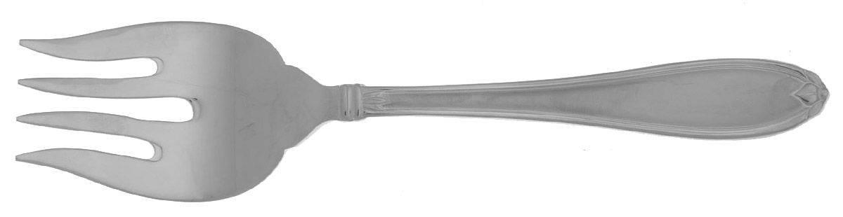 Barrington (Stainless) Medium Solid Cold Meat Serving Fork by Princess House-1