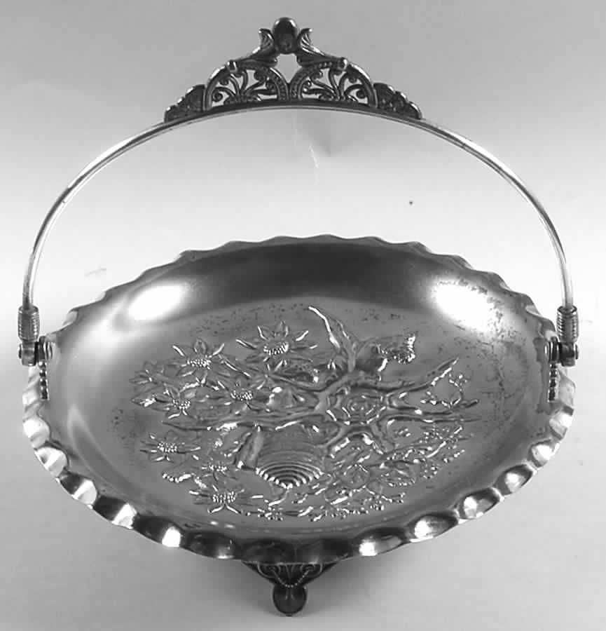 1255 (Silverplate, Hollowware) Footed Basket by Pairpoint Mfg Co-1