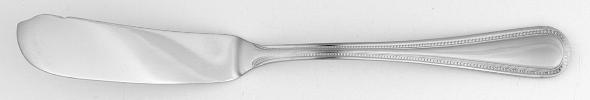 Pearl (Stainless) Flat Handle Master Butter Knife by Pfaltzgraff-1