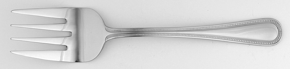 Pearl (Stainless) Medium Solid Cold Meat Serving Fork by Pfaltzgraff-1