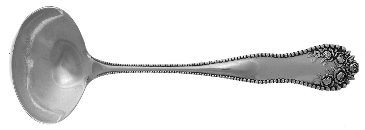 Lancaster Rose (Sterling) Solid Gravy Ladle by P W Ellis & Co-1