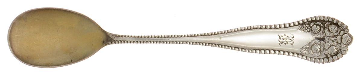 Lancaster Rose (Sterling) Egg Spoon by P W Ellis & Co-1