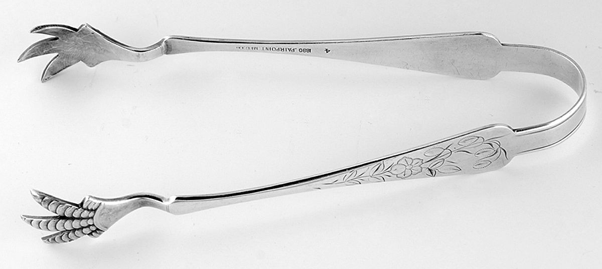 Myrtle (Silverplate) Sugar Tongs by Pairpoint Mfg Co-1