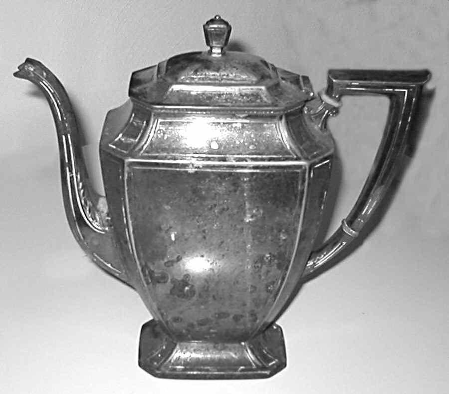 0827 (Silverplate, Hollowware) Silverplate Coffee Pot by Pairpoint Mfg Co-1