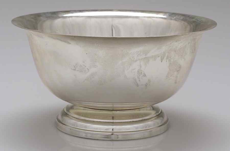 352 (Sterling, Hollowware) 8" Paul Revere Sterling Bowl by Poole Silver -1