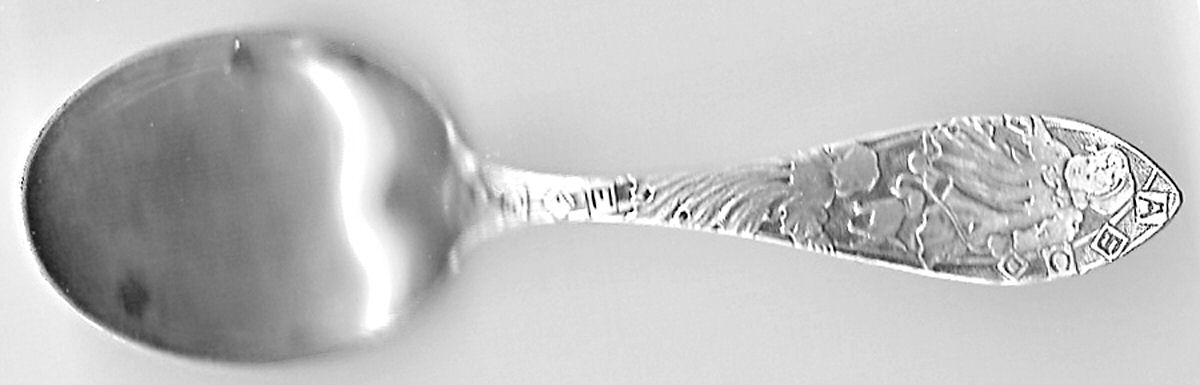 PBM10 (Sterling) Straight Handle Baby Spoon by Paye & Baker Mfg Co-1