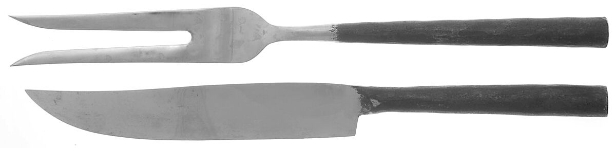 PWF1 (Stainless) Large 2-Piece Roast Carving Set w/Stainless Blade by Bob Patino Limited Flatware-1