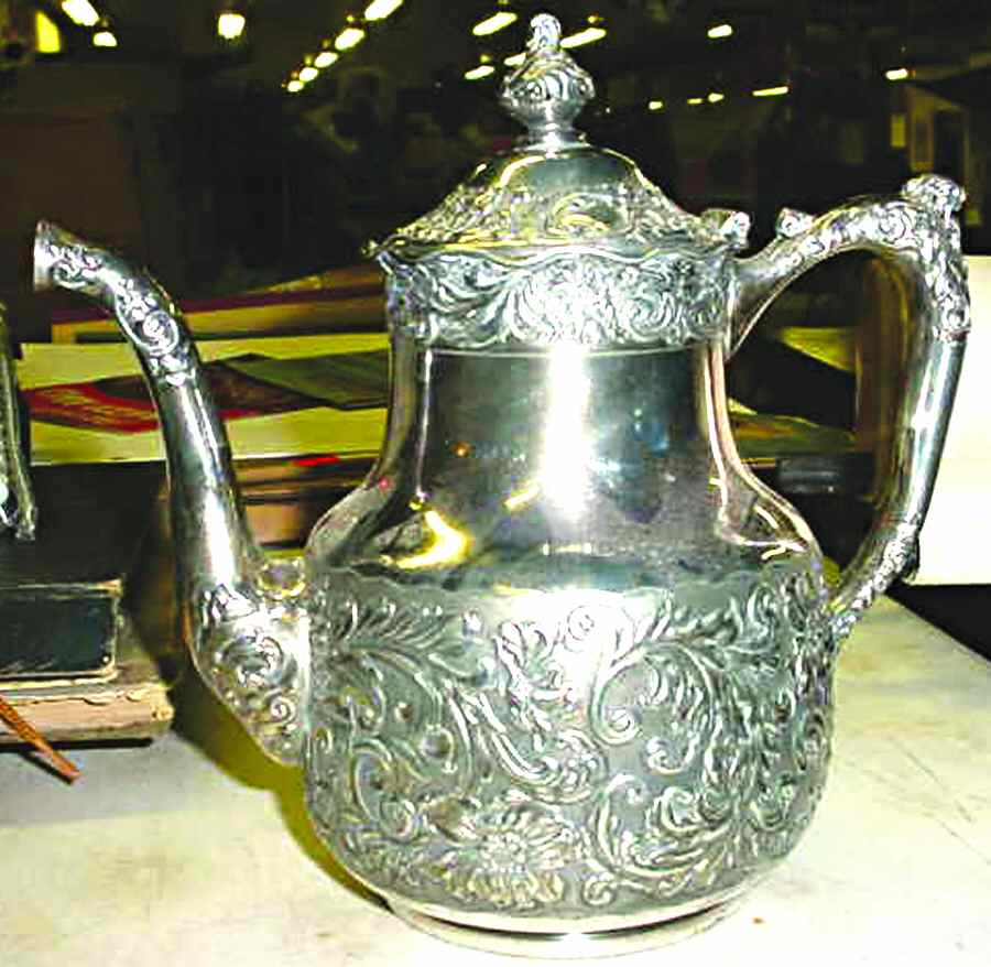 329 (Silverplate, Hollowware) Silverplate Coffee Pot by Pairpoint Mfg Co-1