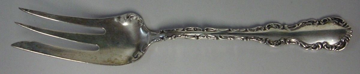 Louis XV (Sterling) Old Style Pickle Fork by P W Ellis & Co-1