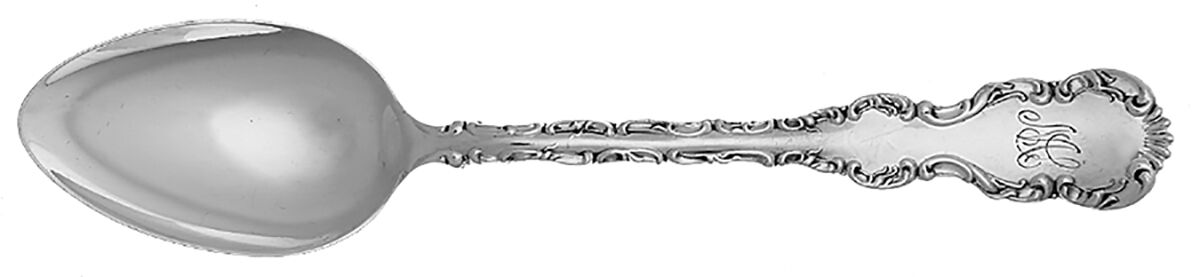 Louis XV (Sterling) Monogram Teaspoon by P W Ellis & Co-1