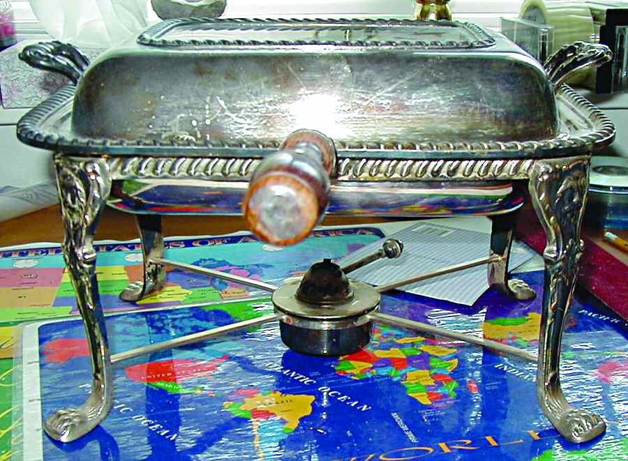 1032 (Silverplate, Hollowware) Silverplate Chafing Dish by Poole Silver -1