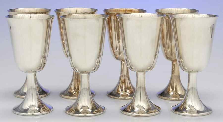 Silverplate Hollowware Water Goblet - Set of 8 by Pilgrim Silver-1