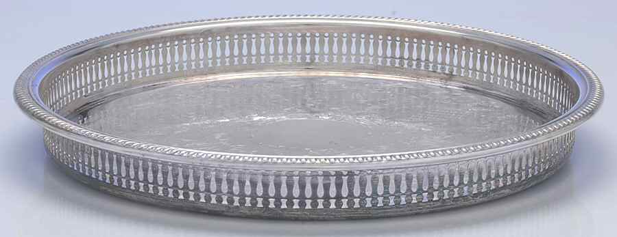Silverplate Hollowware 12" Gallery Tray by Pilgrim Silver-1