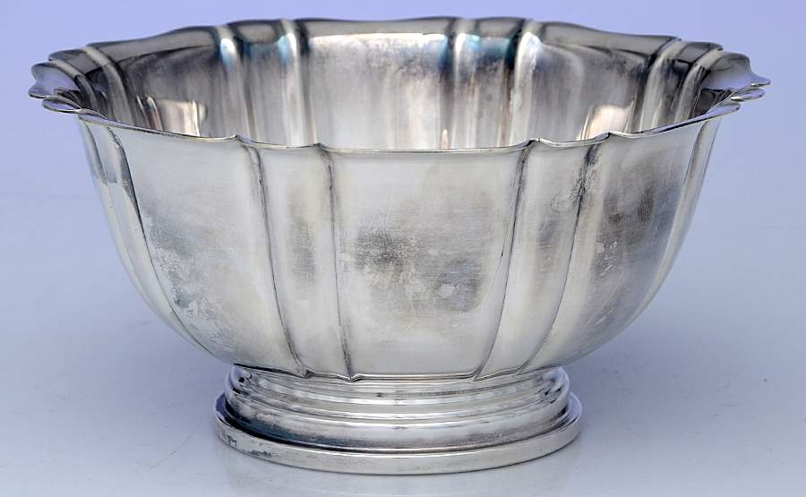 Silverplate Hollowware 7" Vegetable-Round/Ruffled by Pilgrim Silver-1