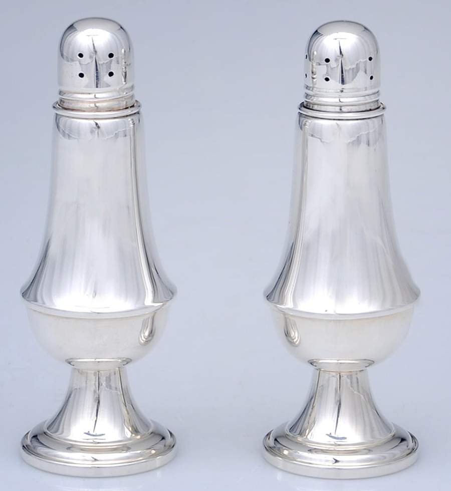 Silverplate Hollowware Salt and Pepper Set by Pilgrim Silver-1