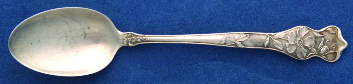 Wild Rose (Sterling) Five O'Clock Teaspoon by Paye & Baker Mfg Co-1