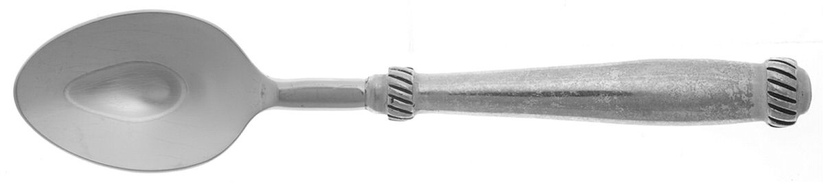 Twist (Silverplate Handle) Place/Oval Soup Spoon by Pottery Barn-1