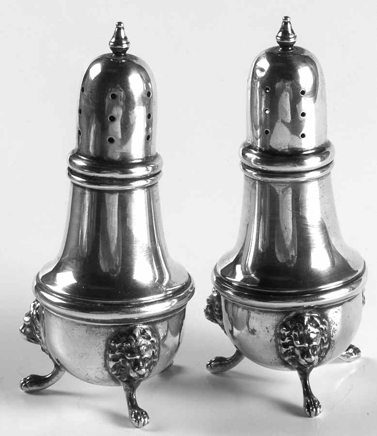 33 (Sterling, Hollowware) Salt and Pepper Set by Poole Silver -1