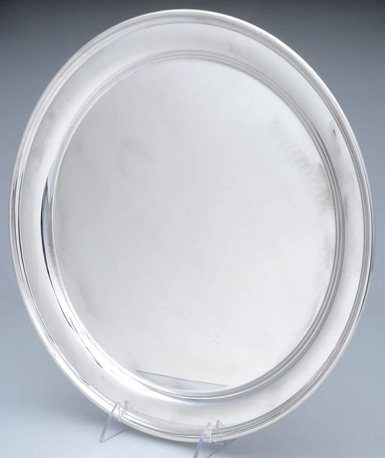 6 (Sterling, Hollowware) 14" Round Tray by Preisner-1