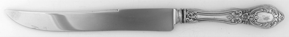 Old English (Sterling) Large Stainless Blade Roast Carving Knife by Poole Silver -1