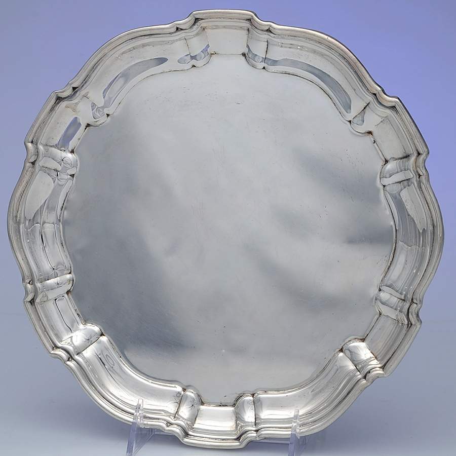 1040 (Silverplate, Hollowware) 10" Round Tray by Poole Silver -1